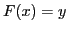 $ F(x) = y$