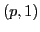 $\displaystyle (p, 1)$