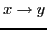 $ x\rightarrow y$