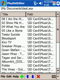 Playlist Editor screenshot